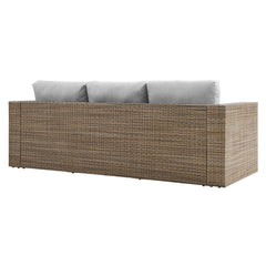 Convene Cappuccino/Gray Outdoor Patio Sofa - Ornate Home
