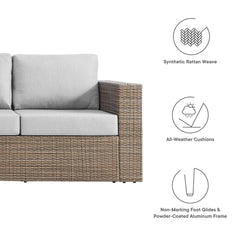 Convene Cappuccino/Gray Outdoor Patio Sofa - Ornate Home