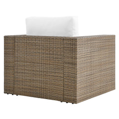 Convene Cappuccino/White Outdoor Patio Armchair - Ornate Home