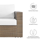 Convene Cappuccino/White Outdoor Patio Armchair - Ornate Home