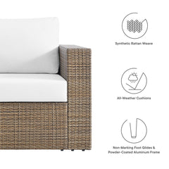 Convene Cappuccino/White Outdoor Patio Armchair - Ornate Home