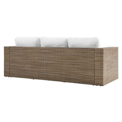 Convene Cappuccino/White Outdoor Patio Sofa - Ornate Home