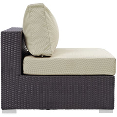Convene Espresso/Beige Outdoor Patio Armless - Ornate Home