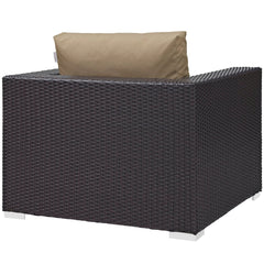 Convene Espresso/Mocha Outdoor Patio Armchair - Ornate Home