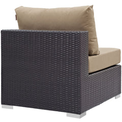 Convene Espresso/Mocha Outdoor Patio Armless - Ornate Home