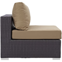 Convene Espresso/Mocha Outdoor Patio Armless - Ornate Home