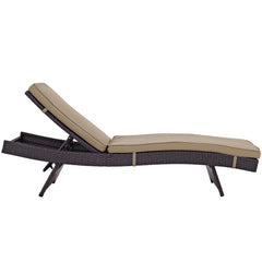 Convene Espresso/Mocha Outdoor Patio Chaise - Ornate Home