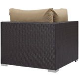 Convene Espresso/Mocha Outdoor Patio Corner - Ornate Home