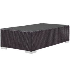 Convene Espresso Outdoor Patio Coffee Table - Ornate Home