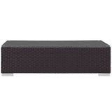 Convene Espresso Outdoor Patio Coffee Table - Ornate Home