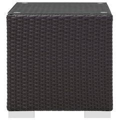 Convene Espresso Outdoor Patio Side Table - Ornate Home