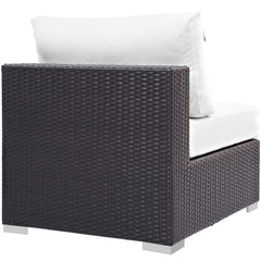 Convene Espresso/White Outdoor Patio Armless - Ornate Home