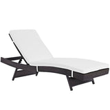 Convene Espresso/White Outdoor Patio Chaise (Set of 4) - Ornate Home