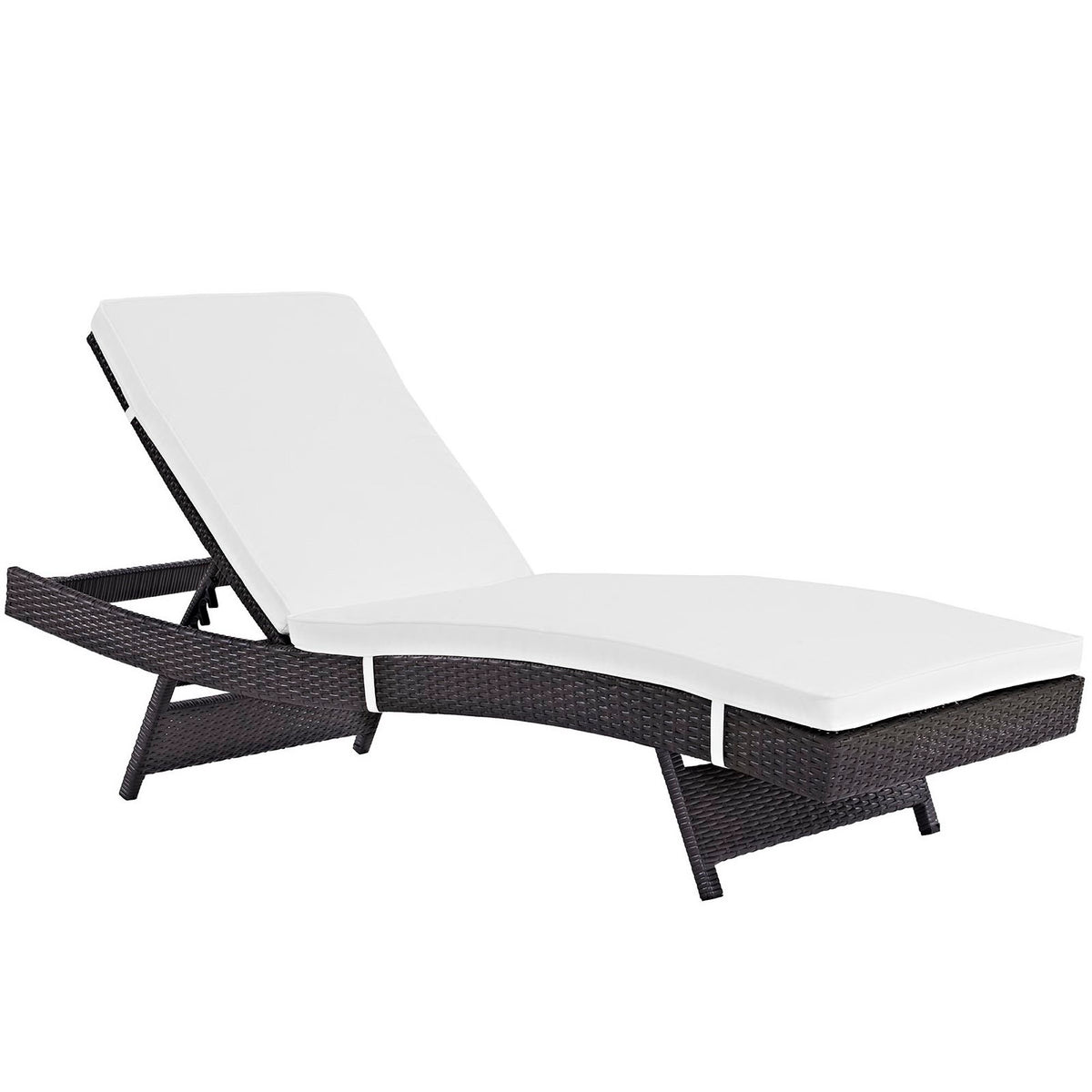 Convene Espresso/White Outdoor Patio Chaise (Set of 4) - Ornate Home