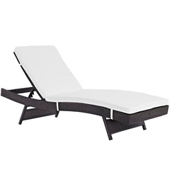 Convene Espresso/White Outdoor Patio Chaise (Set of 4) - Ornate Home