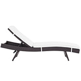 Convene Espresso/White Outdoor Patio Chaise (Set of 4) - Ornate Home