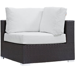 Convene Espresso/White Outdoor Patio Corner - Ornate Home