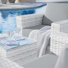 Convene Light Gray/Gray 3-Piece Outdoor Patio Set - Ornate Home
