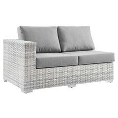 Convene Light Gray/Gray Outdoor Patio Left-Arm Loveseat - Ornate Home