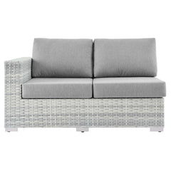 Convene Light Gray/Gray Outdoor Patio Left-Arm Loveseat - Ornate Home