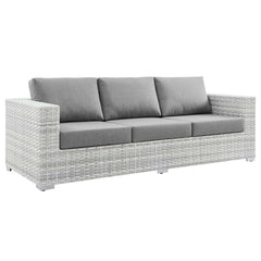 Convene Light Gray/Gray Outdoor Patio Sofa - Ornate Home