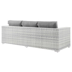 Convene Light Gray/Gray Outdoor Patio Sofa - Ornate Home