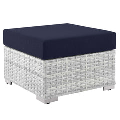 Convene Light Gray/Navy 6-Piece Outdoor Patio Set - Ornate Home