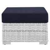 Convene Light Gray/Navy 6-Piece Outdoor Patio Set - Ornate Home