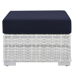 Convene Light Gray/Navy 6-Piece Outdoor Patio Set - Ornate Home