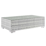 Convene Light Gray Outdoor Patio Coffee Table - Ornate Home