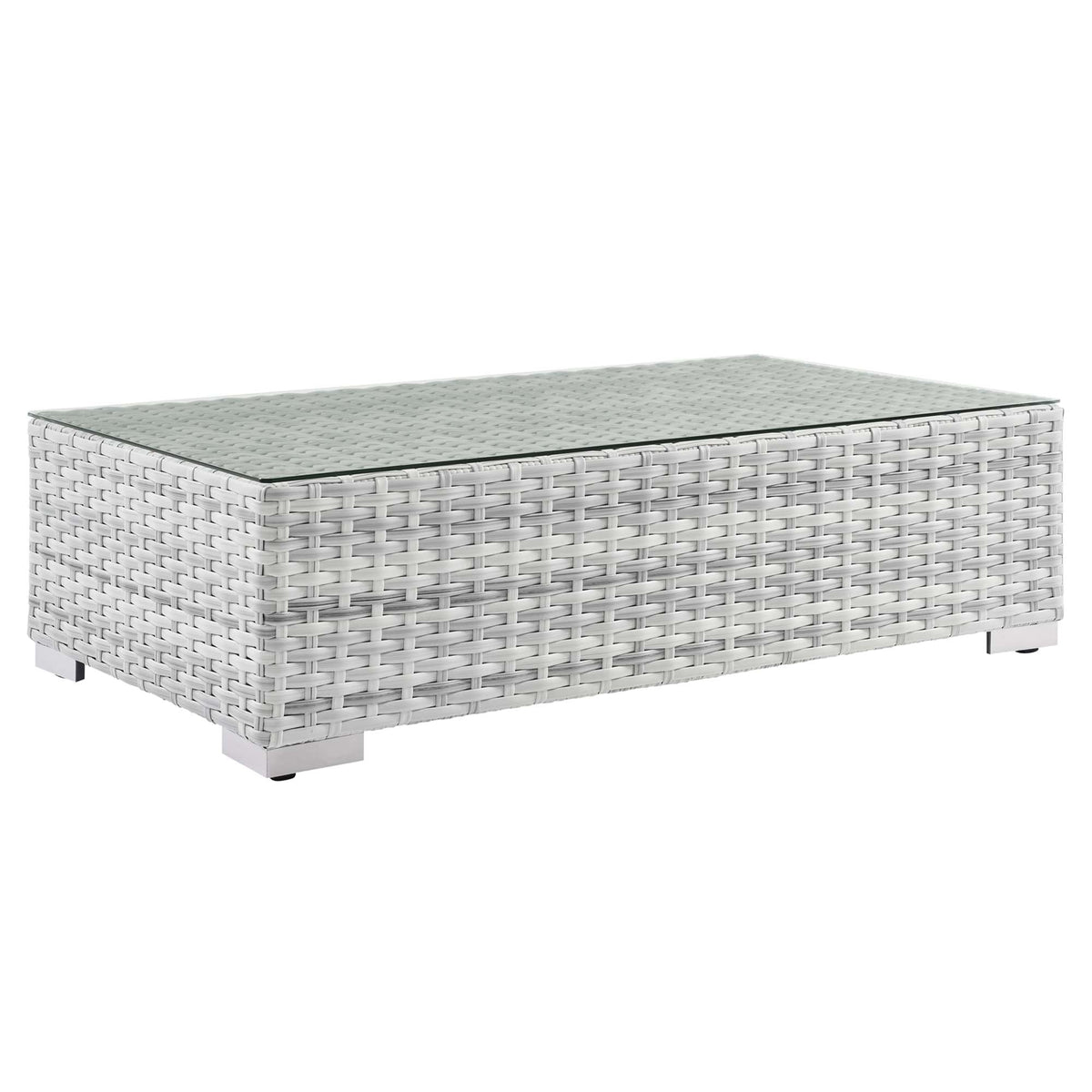 Convene Light Gray Outdoor Patio Coffee Table - Ornate Home