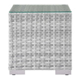 Convene Light Gray Outdoor Patio Side Table - Ornate Home