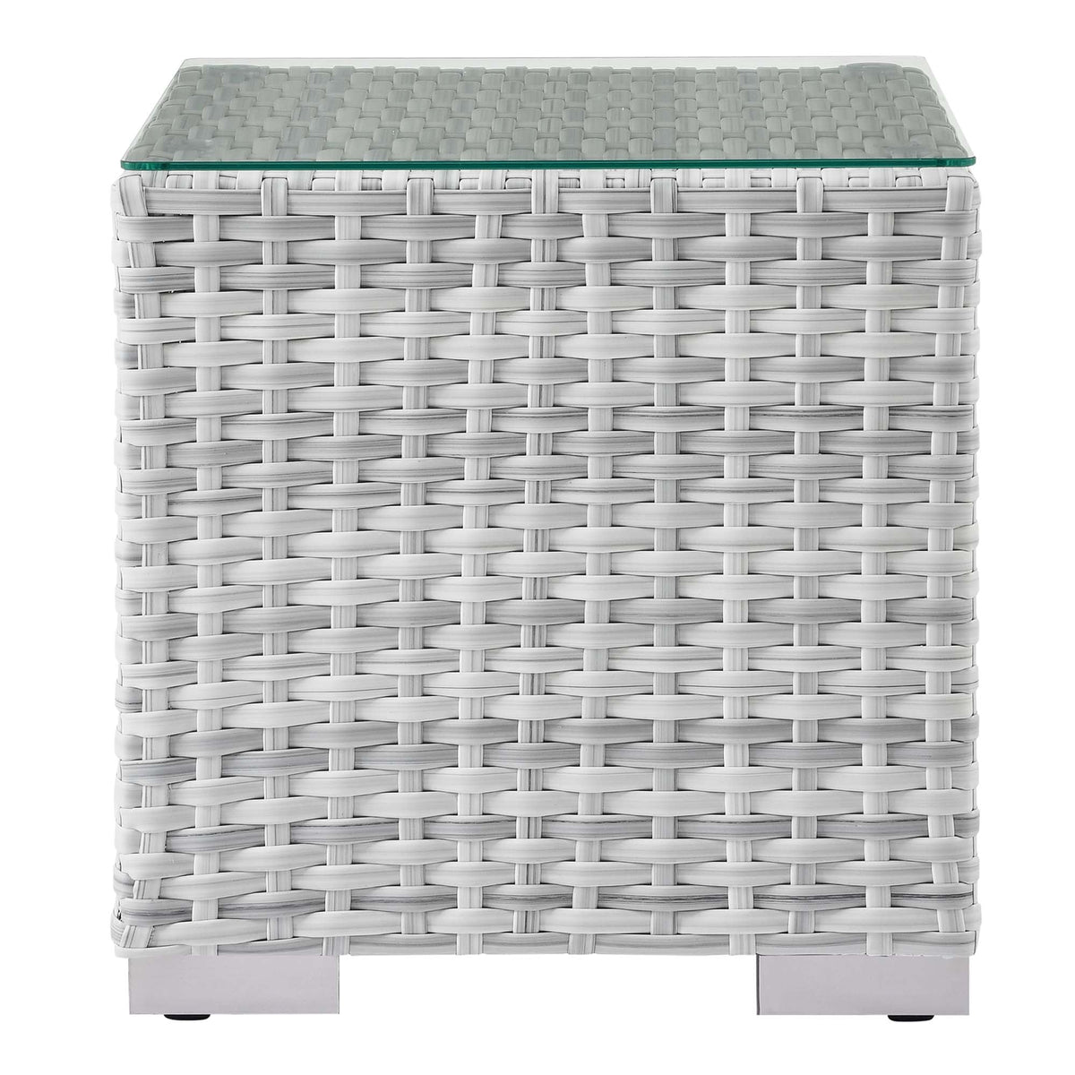 Convene Light Gray Outdoor Patio Side Table - Ornate Home