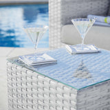 Convene Light Gray Outdoor Patio Side Table - Ornate Home
