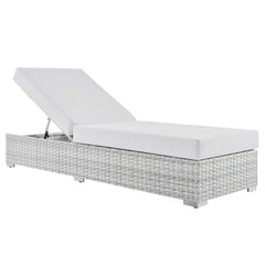 Convene Light Gray/White Outdoor Patio Chaise - Ornate Home