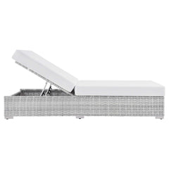 Convene Light Gray/White Outdoor Patio Chaise - Ornate Home