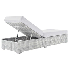 Convene Light Gray/White Outdoor Patio Chaise - Ornate Home