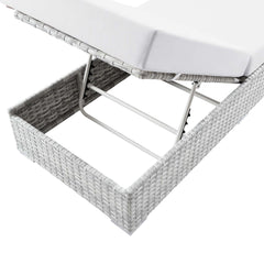 Convene Light Gray/White Outdoor Patio Chaise - Ornate Home