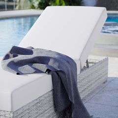 Convene Light Gray/White Outdoor Patio Chaise - Ornate Home