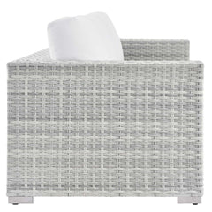 Convene Light Gray/White Outdoor Patio Sofa - Ornate Home