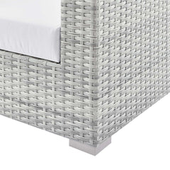 Convene Light Gray/White Outdoor Patio Sofa - Ornate Home