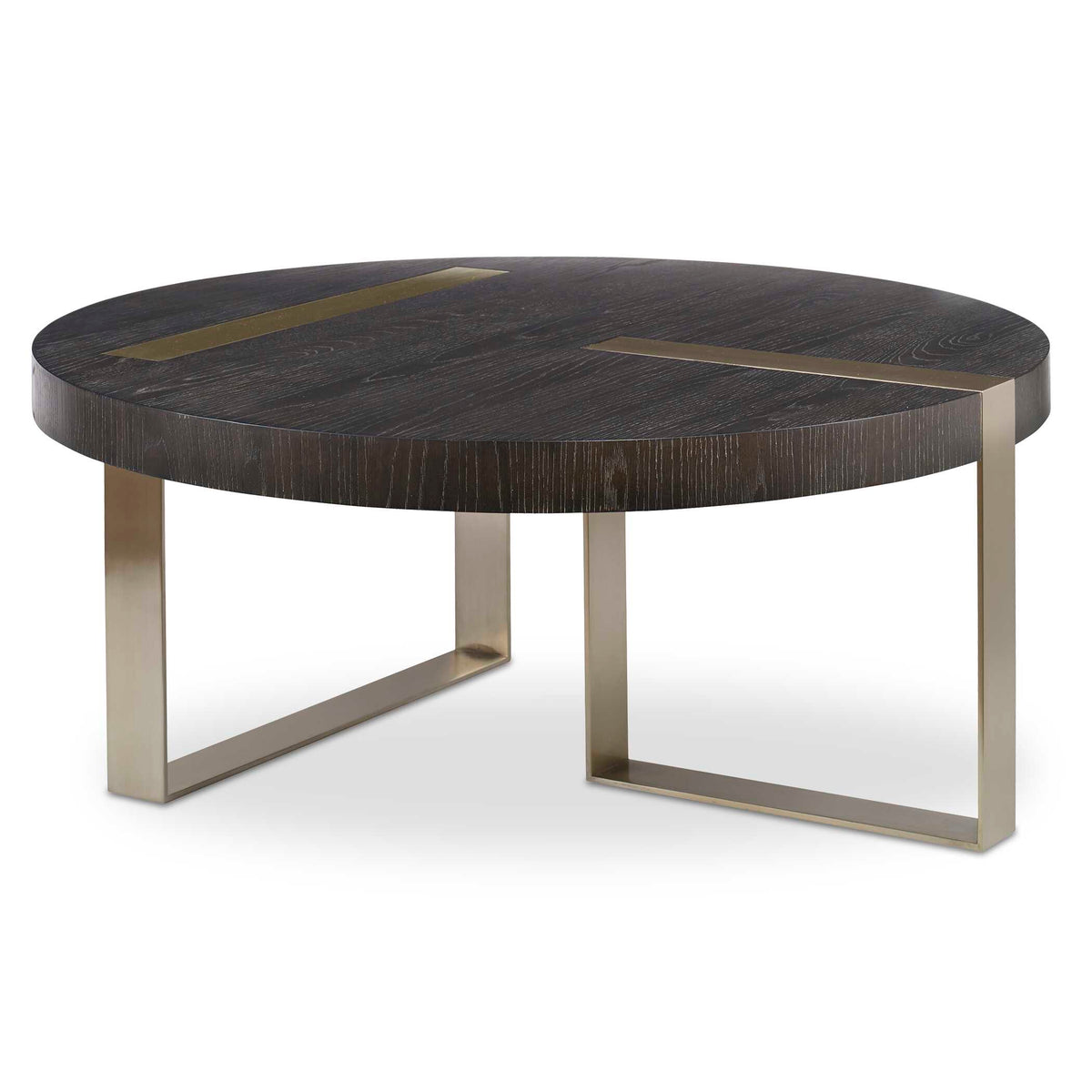 Converge Black/Silver Round Coffee Table - Ornate Home
