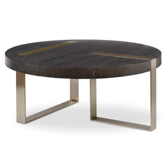 Converge Black/Silver Round Coffee Table - Ornate Home