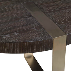 Converge Black/Silver Round Coffee Table - Ornate Home