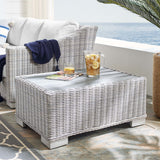 Conway Light Gray 32" Outdoor Patio Wicker Rattan Coffee Table - Ornate Home