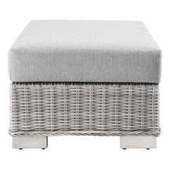 Conway Light Gray 5-Piece Outdoor Patio Wicker Rattan Furniture Set - 114x127" - Ornate Home
