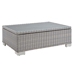 Conway Light Gray 5-Piece Outdoor Patio Wicker Rattan Furniture Set - 114x127" - Ornate Home
