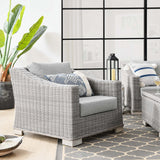 Conway Light Gray/Gray Outdoor Patio Wicker Rattan Armchair - Ornate Home