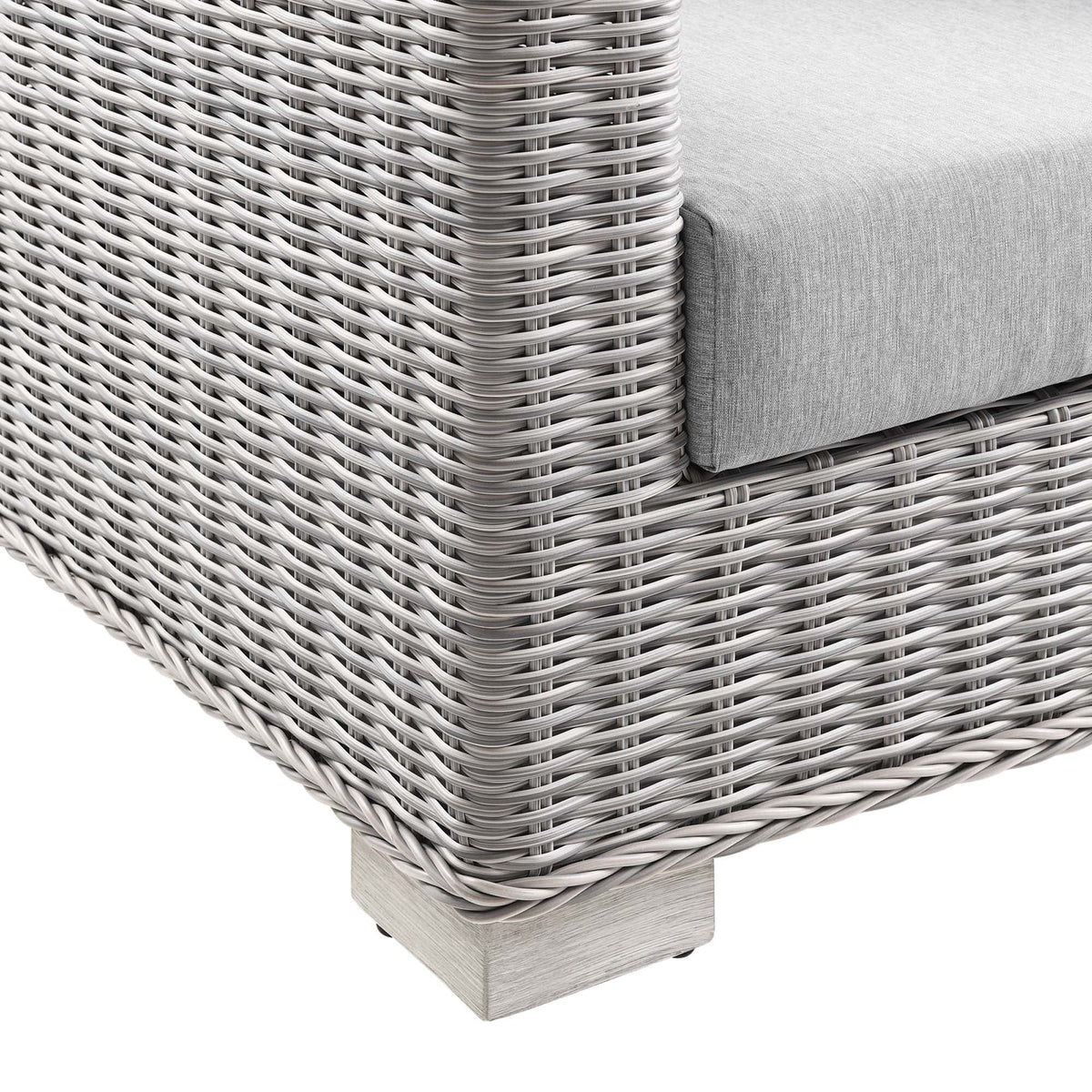 Conway Light Gray/Gray Outdoor Patio Wicker Rattan Armchair - Ornate Home