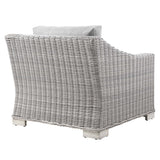 Conway Light Gray/Gray Outdoor Patio Wicker Rattan Armchair - Ornate Home